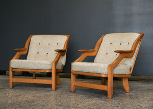 Pair of Guillerme et Chambron Lounge Chairs