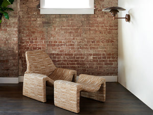 Italian Lounge Chair & Ottoman by Vittorio Introini