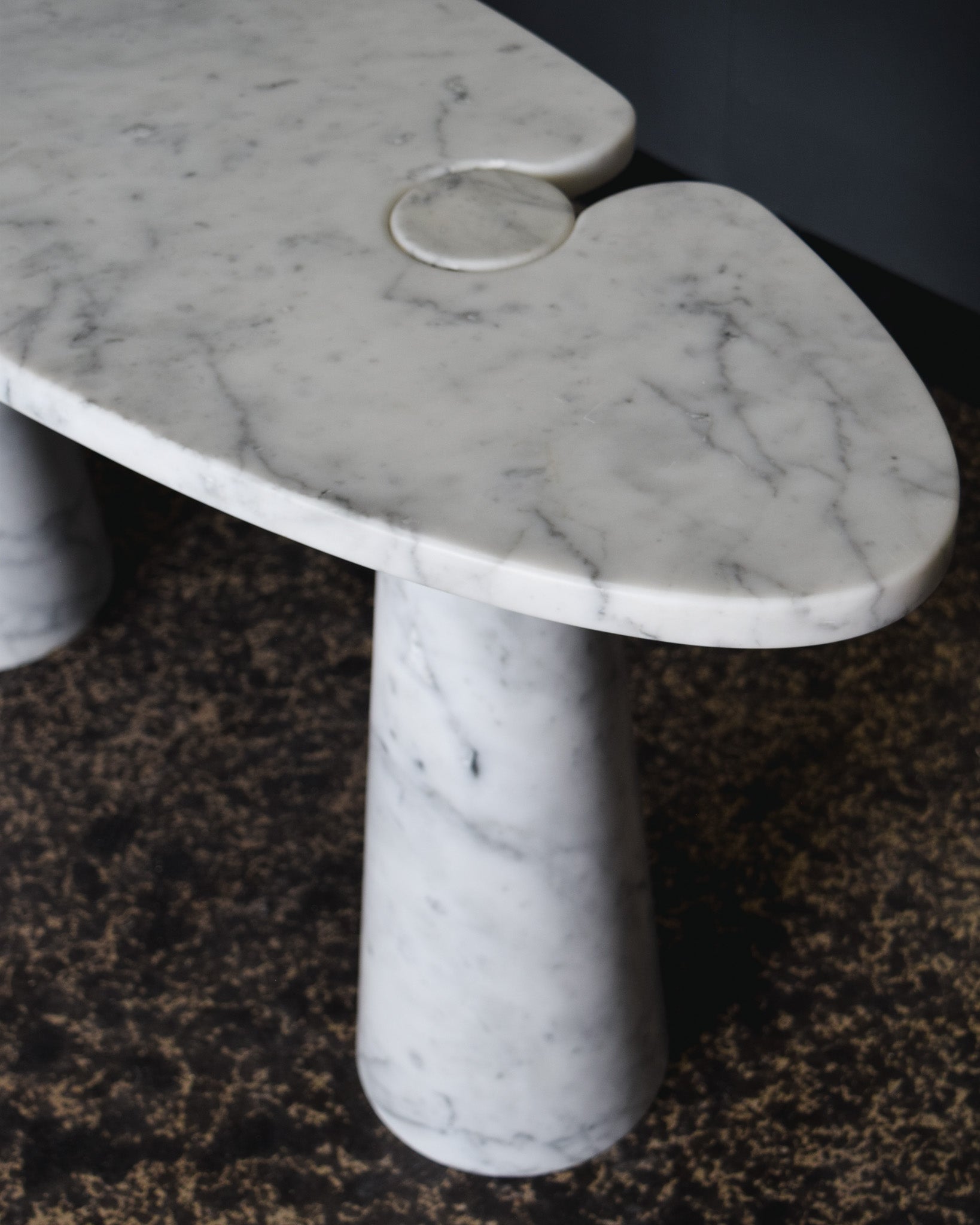Pair of Angelo Mangiarotti Marble Console Tables