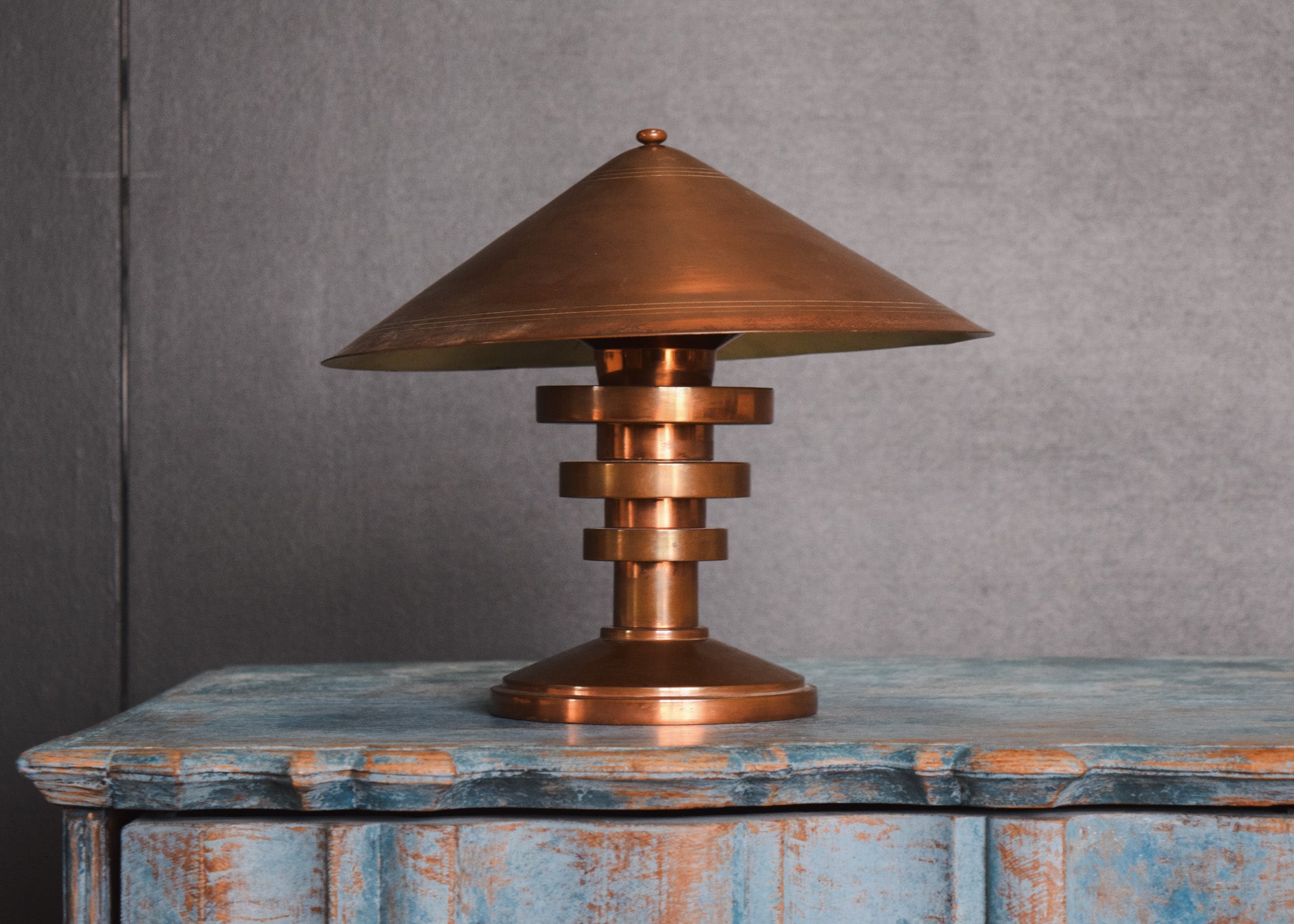 Antique Copper Table Lamp