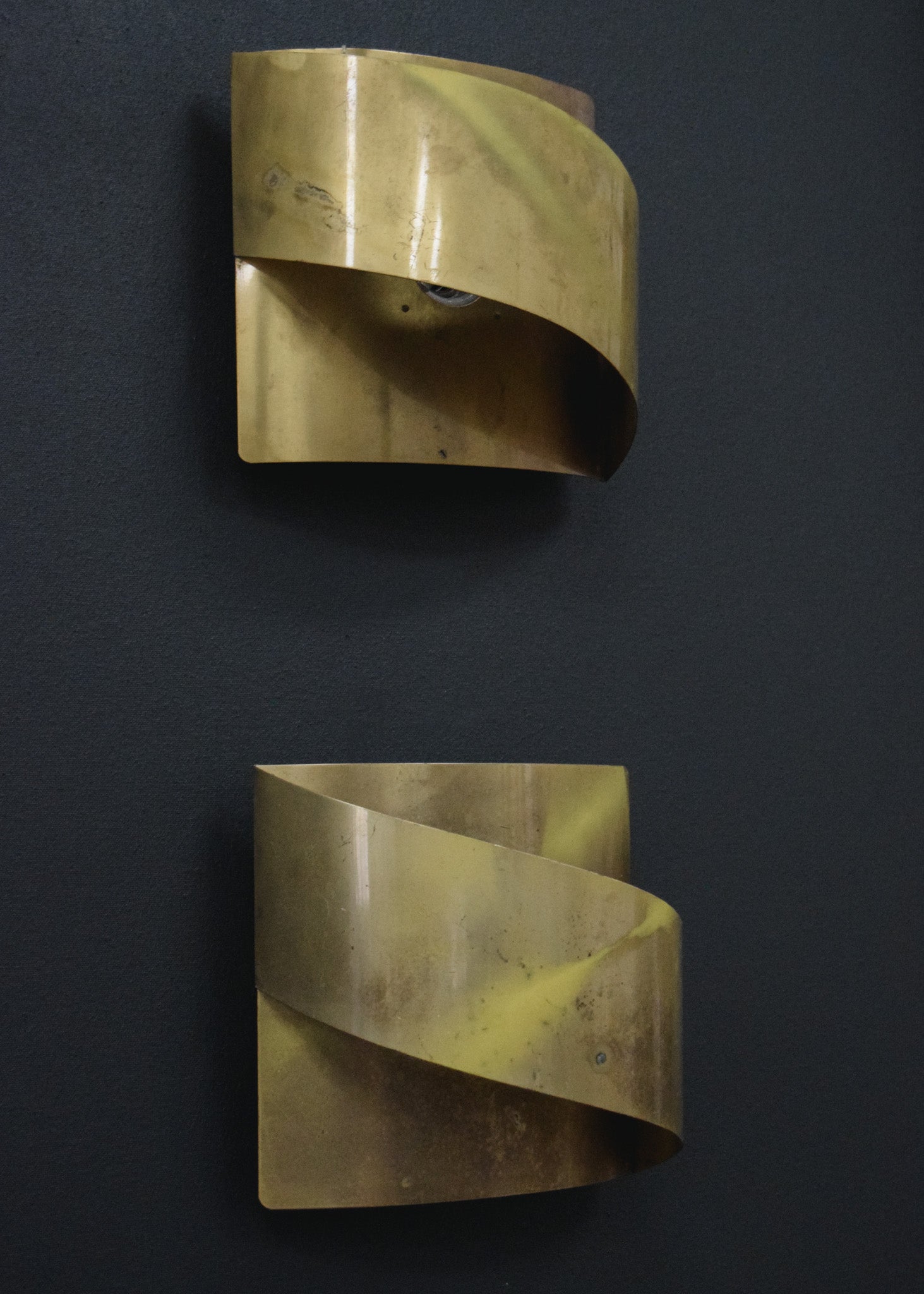 Pair of Brass Sconces by Peter Celsing