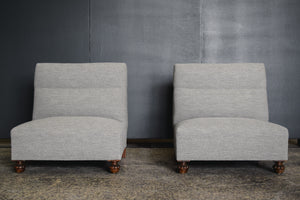 Pair or Armless Lounge Chairs