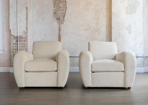 Pair of French Royere Style Club Chairs