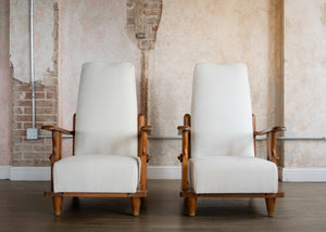 Pair of Rare Armchairs by Guillerme et Chambron