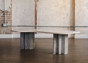 Vintage White Marble Coffee Table