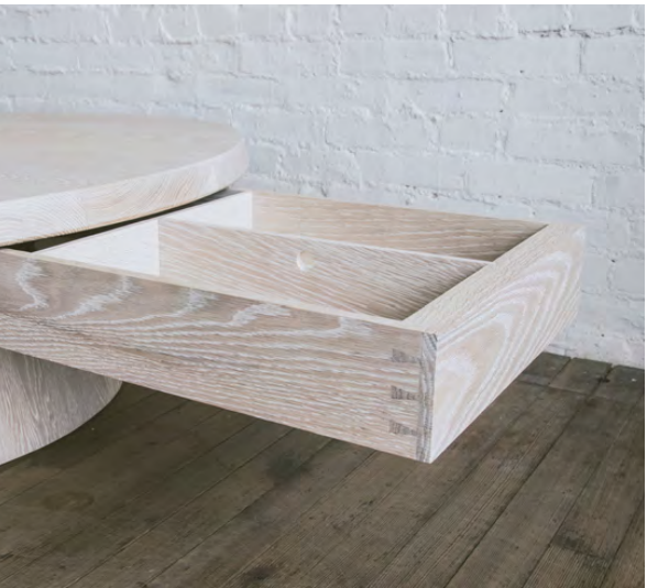 Stave Coffee Table with Drawer